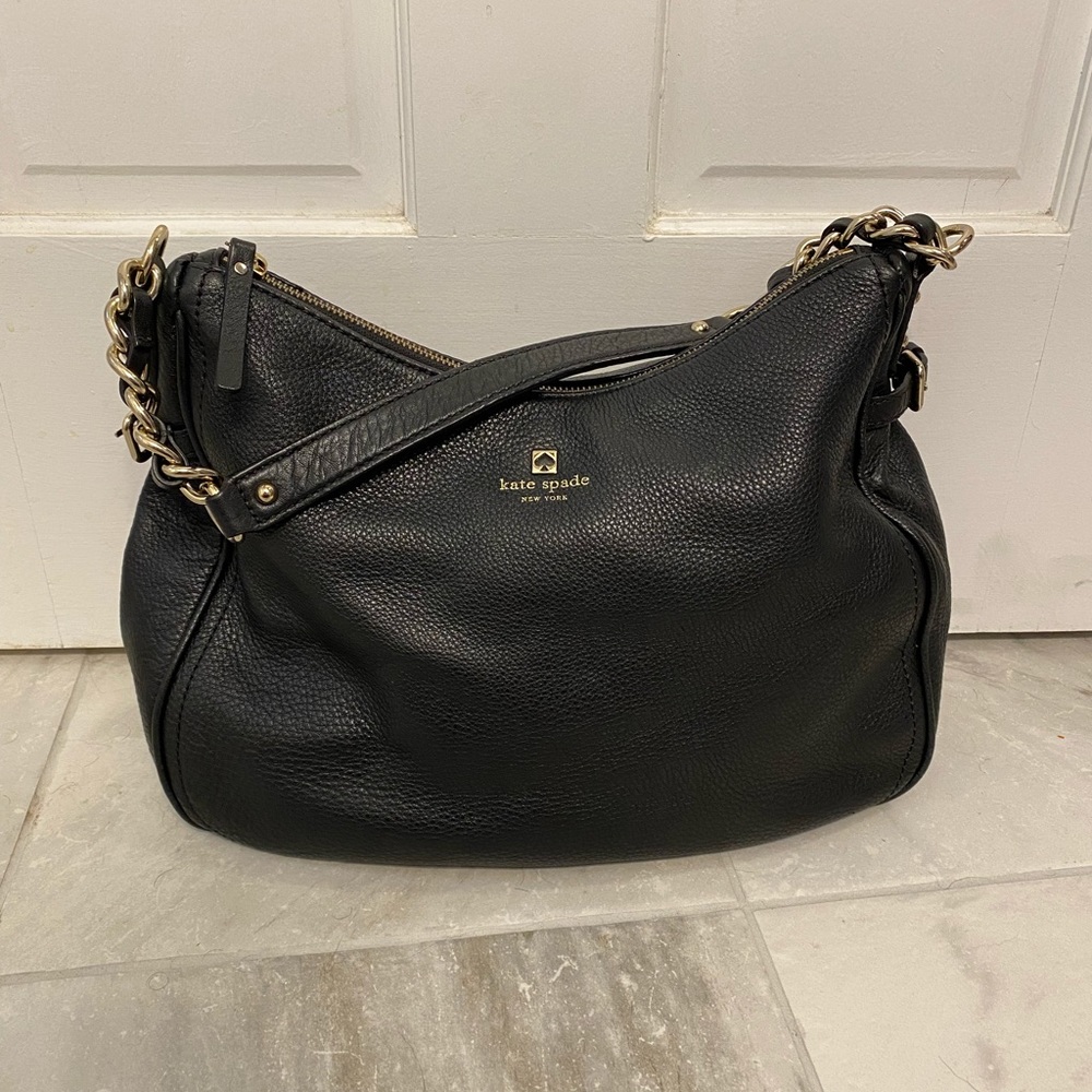 Kate Spade Cobble Hill Finley Black Leather Hobo bag